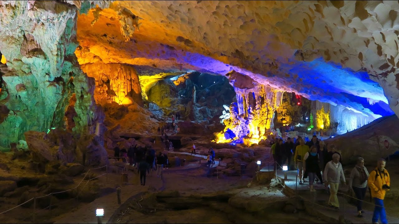 Sung Sot Cave is large and impressive